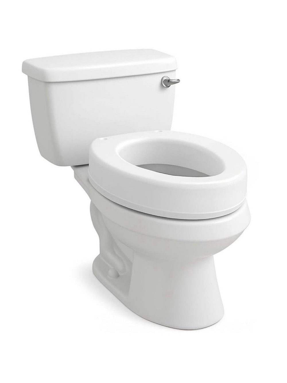 Carex Toilet Seat Riser, Elongated Raised Toilet Seat